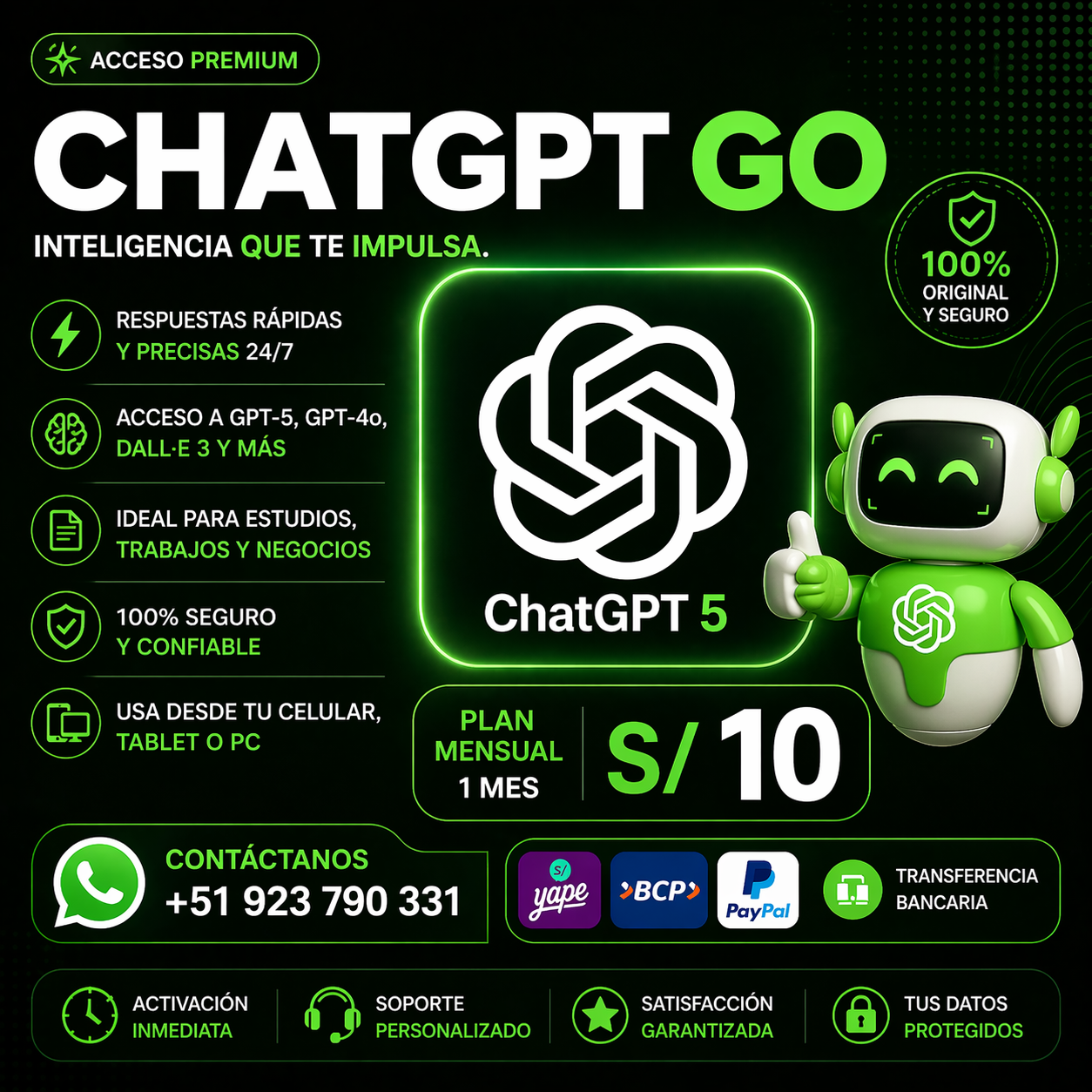 Chatgpt Go - Mensual