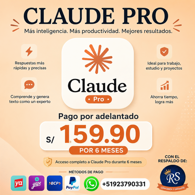 Claude Pro - 6 meses