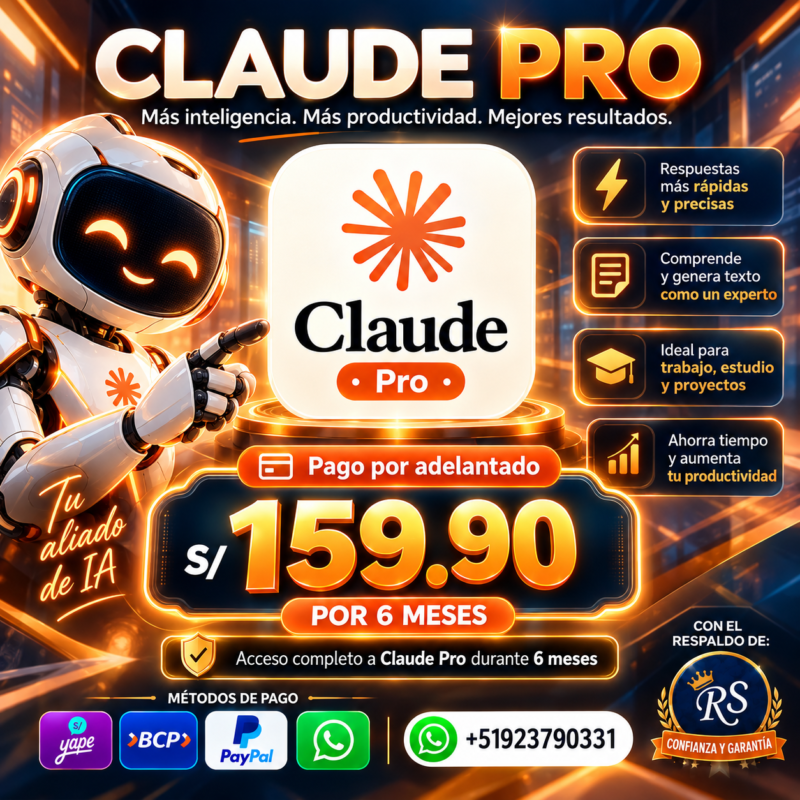 Claude Pro - 6 meses