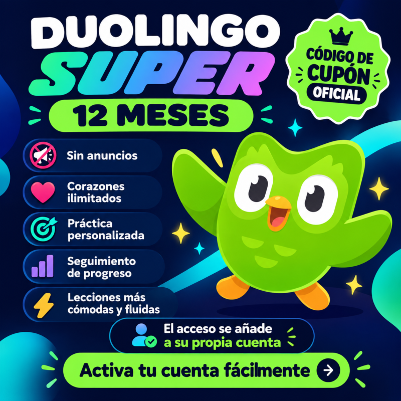 Duolingo Super - 12 Meses